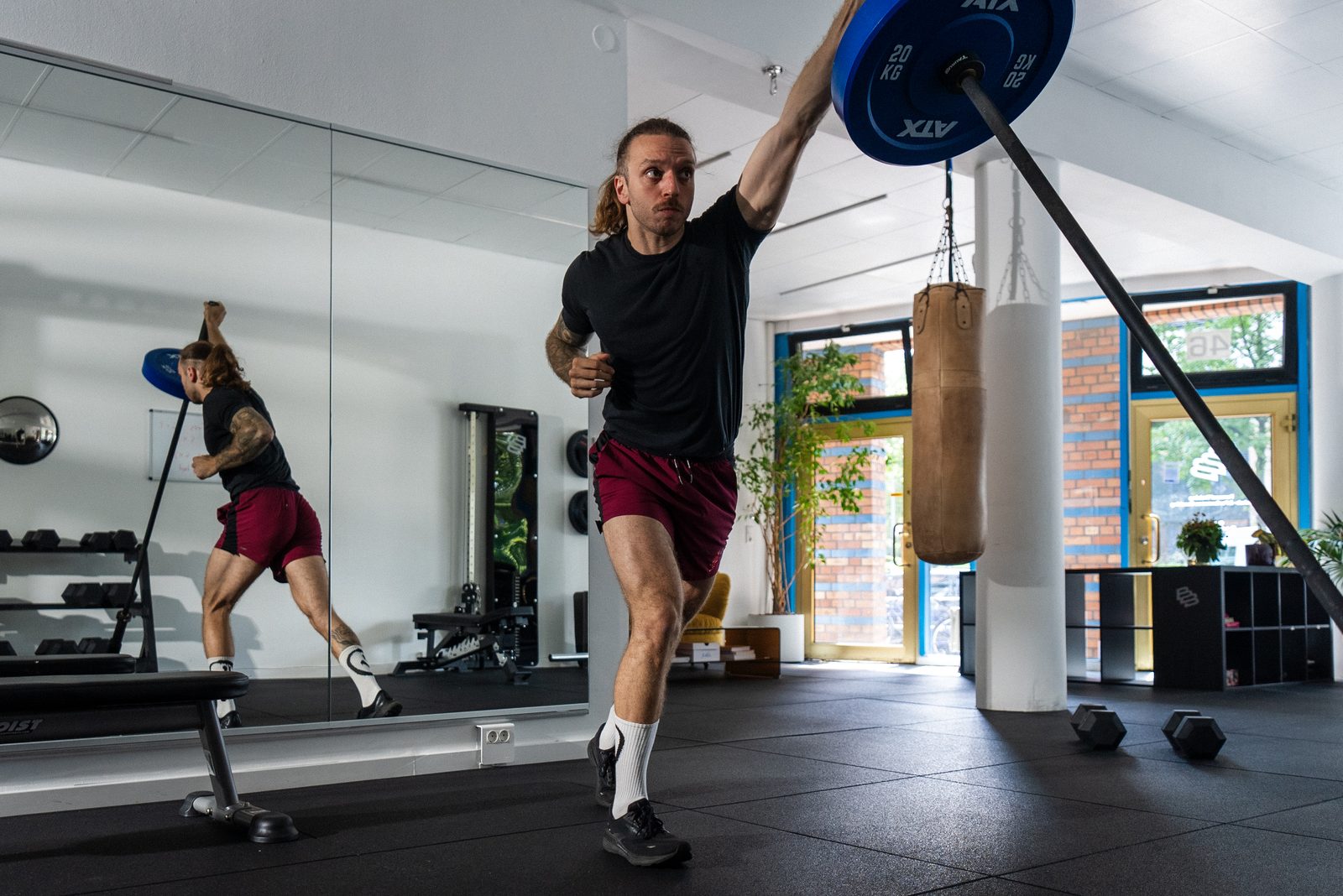 Landmine press dinamik itme hareketi